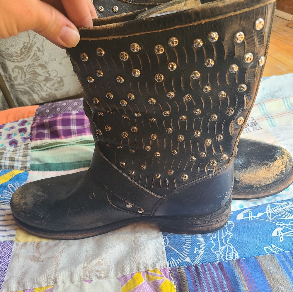 Distressed Frye Boots